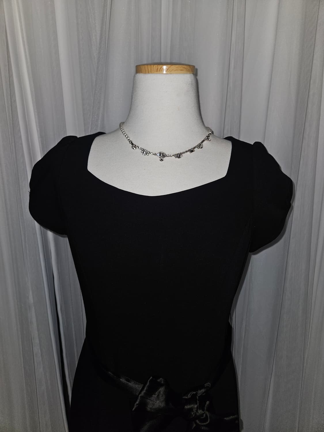 P&D 공겜여주 블랙 리본 드레스 상품이미지3