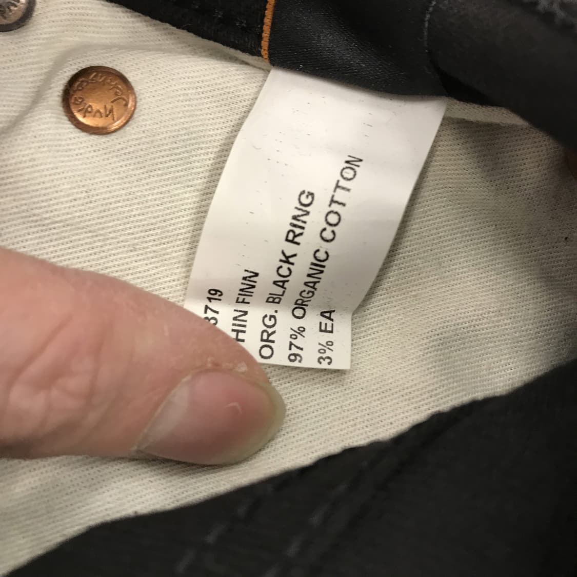 누디진 새상품 씬핀 블랙링 [27x32] 상품이미지6