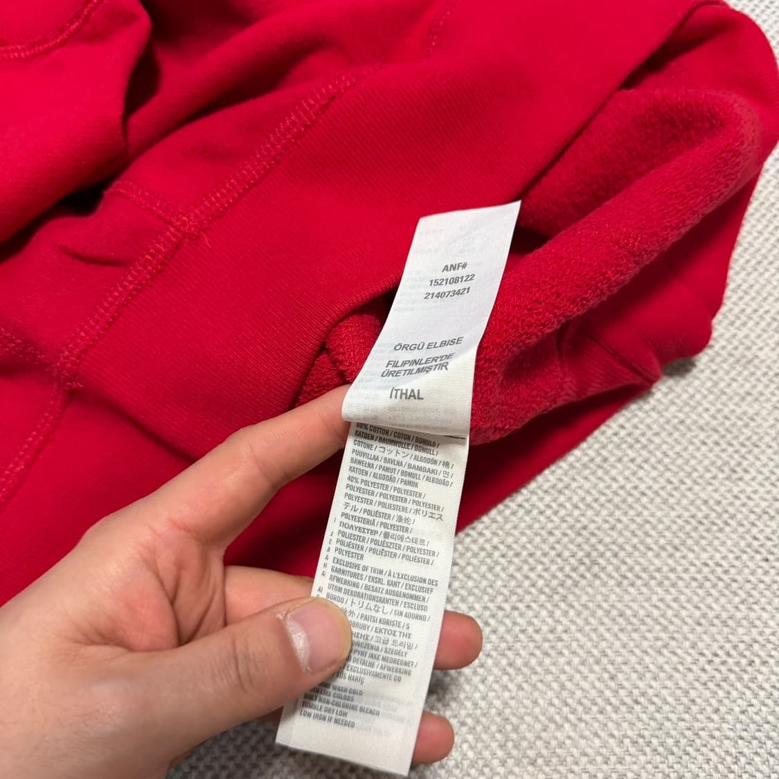 아베크롬비 A&F 레드 맨투맨 상품이미지4