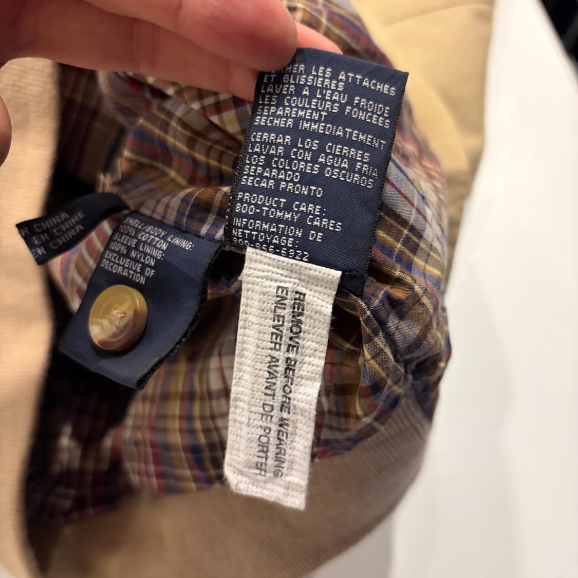 [M] 타미힐피거 해링턴 베이지 면 자켓 C195 상품이미지8