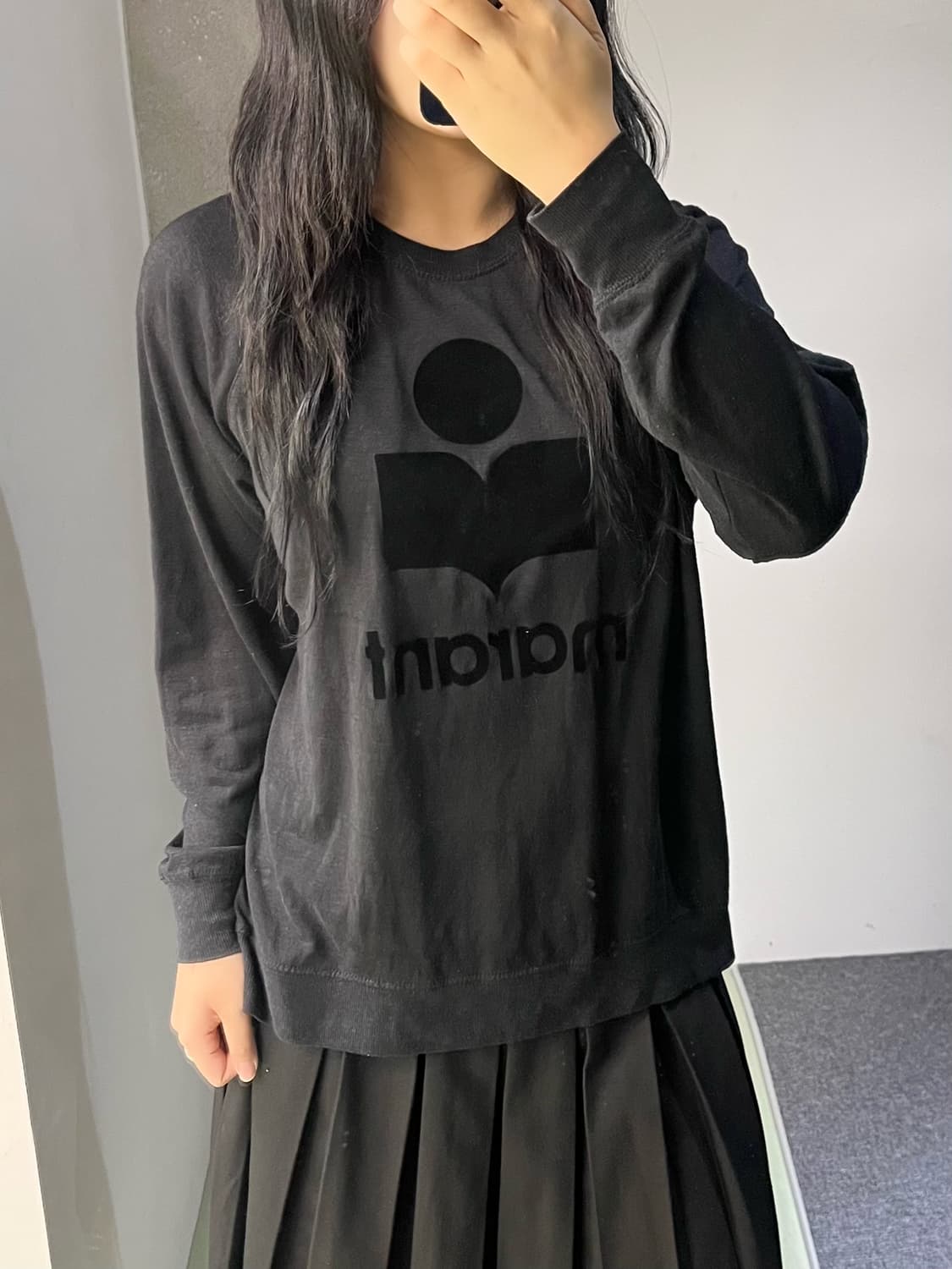 이자벨마랑 밀리 빅 로고 코튼 롱슬리브 상품이미지2