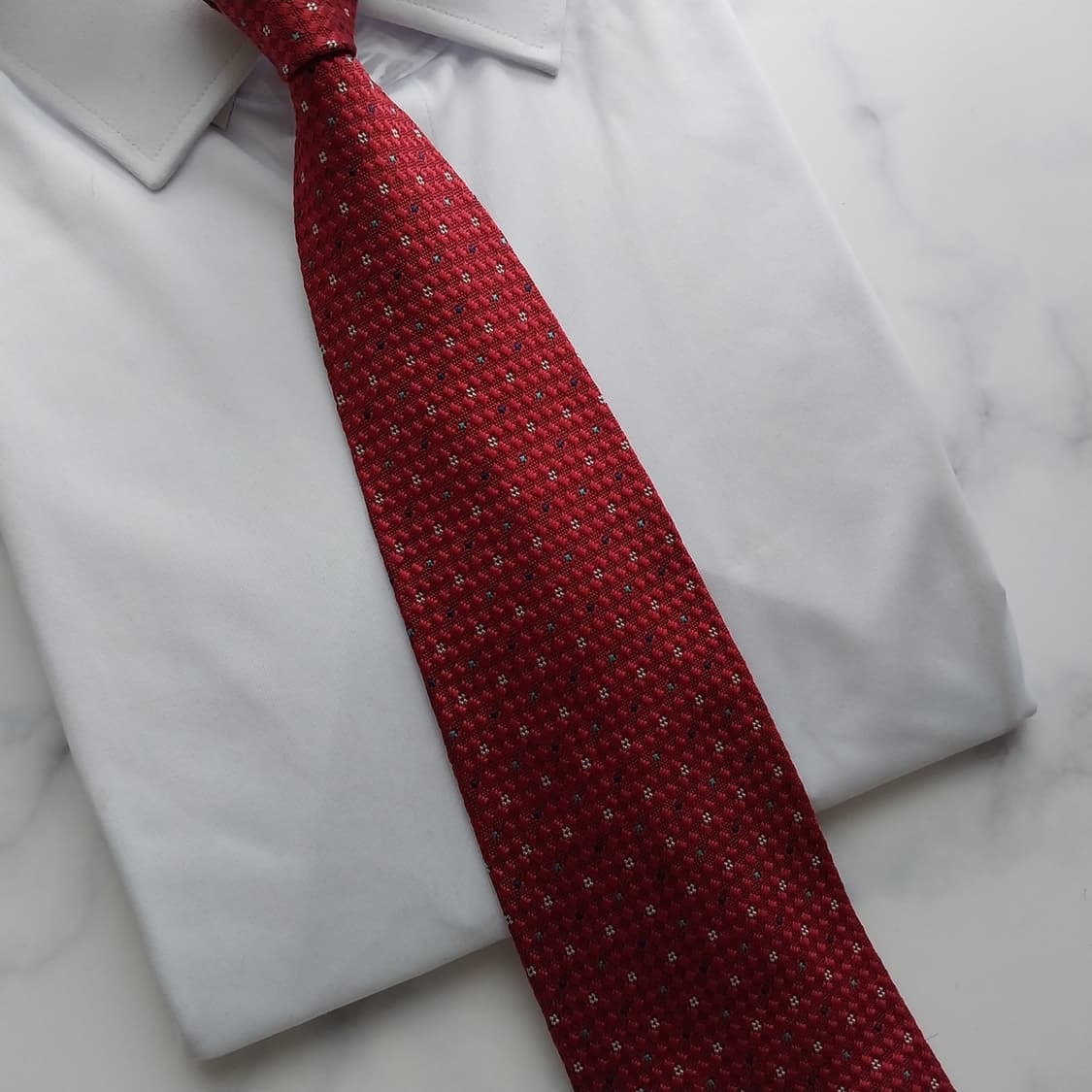 모스키노 실크 옐로 이니셜 자카드 넥타이 8.2cm A+등급 A18858 상품이미지8