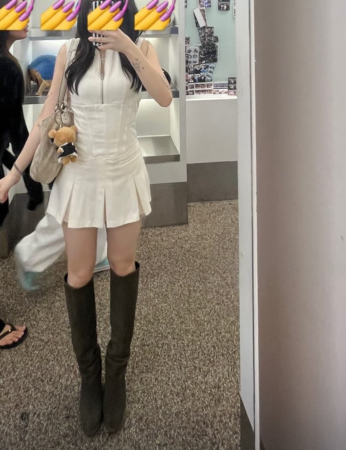 피에르하디 브라운 스웨이드 롱 부츠 상품이미지1