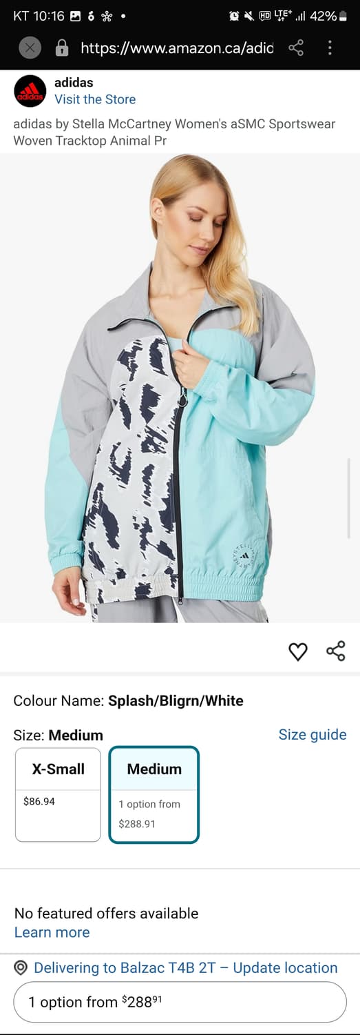 [아디다스x스텔라매카트니]  바람막이 M(실제XXL정도)│ 남녀공용 상품이미지7