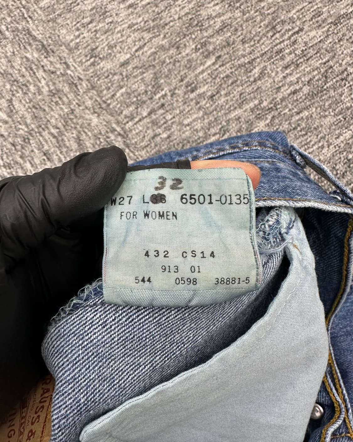 (허단34)90'S 리바이스 USA 501 진청-M1869 상품이미지7