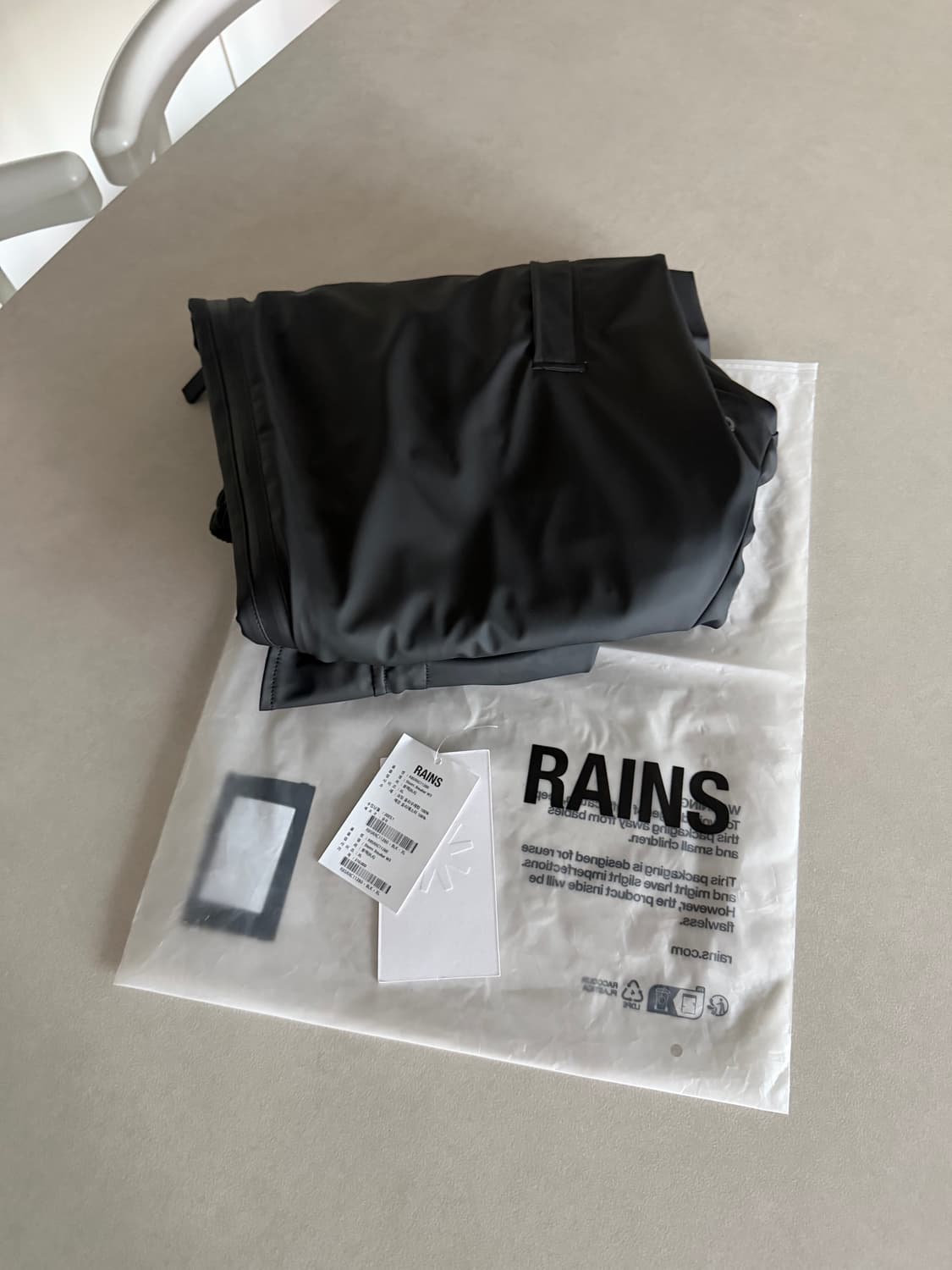 RAINS 레인스 스톰 브레이커 자켓 블랙 XL 상품이미지4