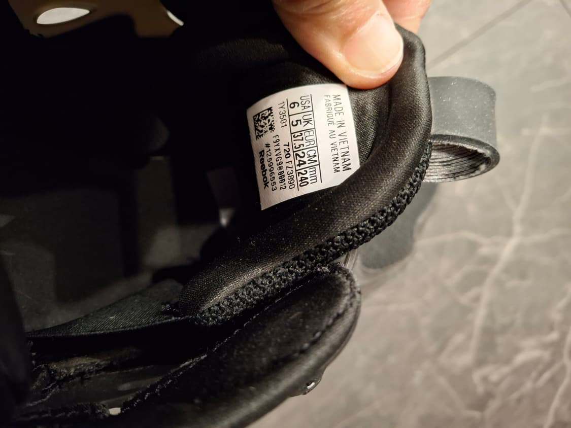 (마지막특가) 쥰지 리복 콜라보 스니커즈 블랙 240 상품이미지7