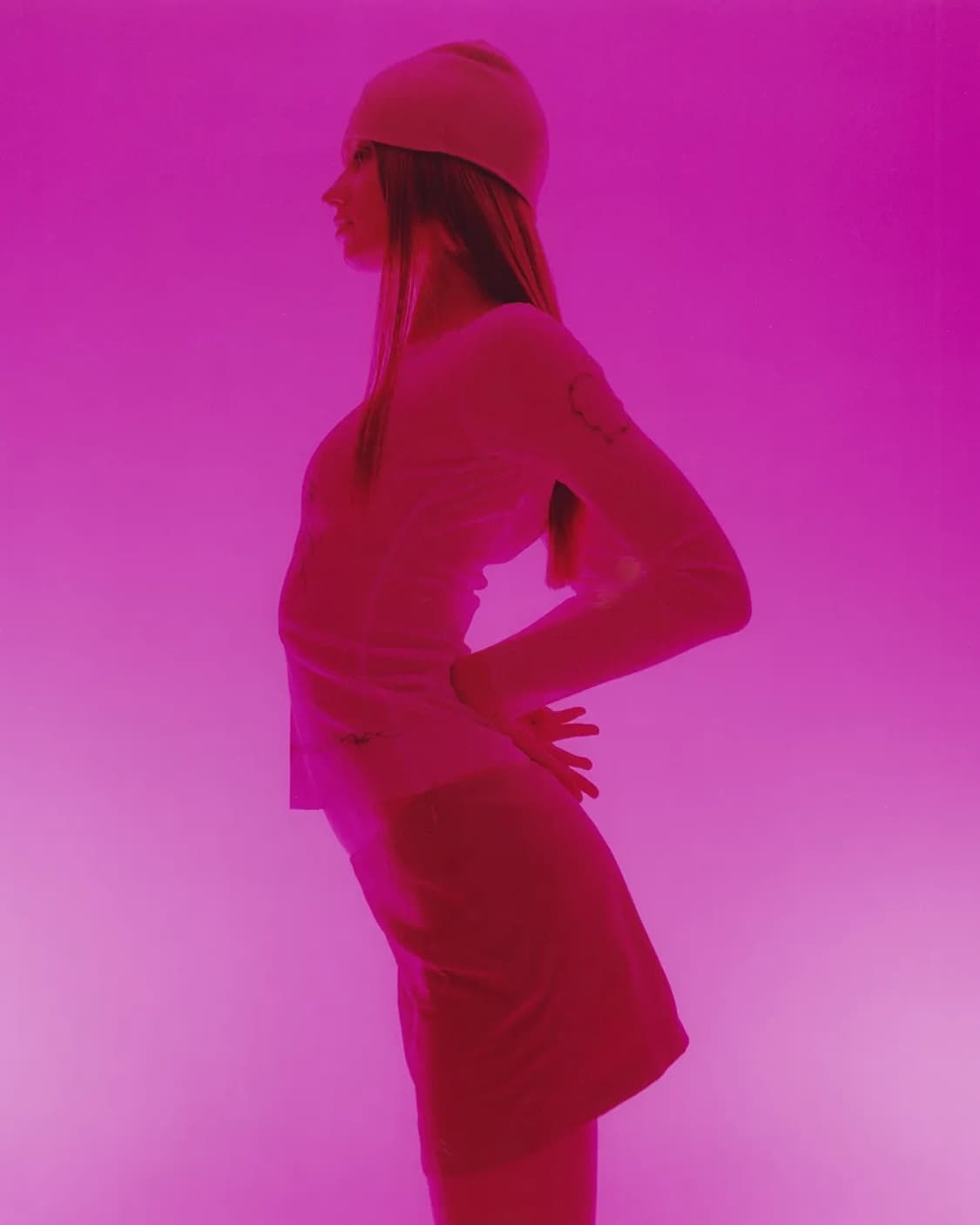 2000아카이브 더오픈프로덕트 메쉬 프린팅 탑 단종템 상품이미지3