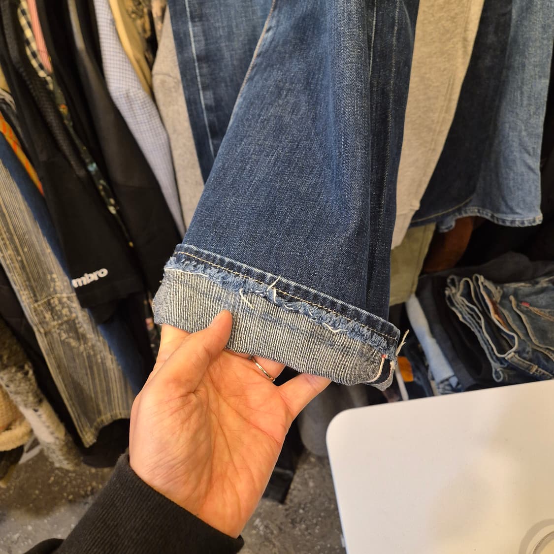 실사이즈-29인치 에드윈 505x 셀비지 청바지  상품이미지9