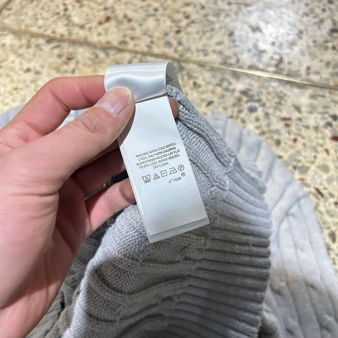 폴로 랄프로렌(POLO RalphLauren)그레이 브이넥 케이블 니트 상품이미지5