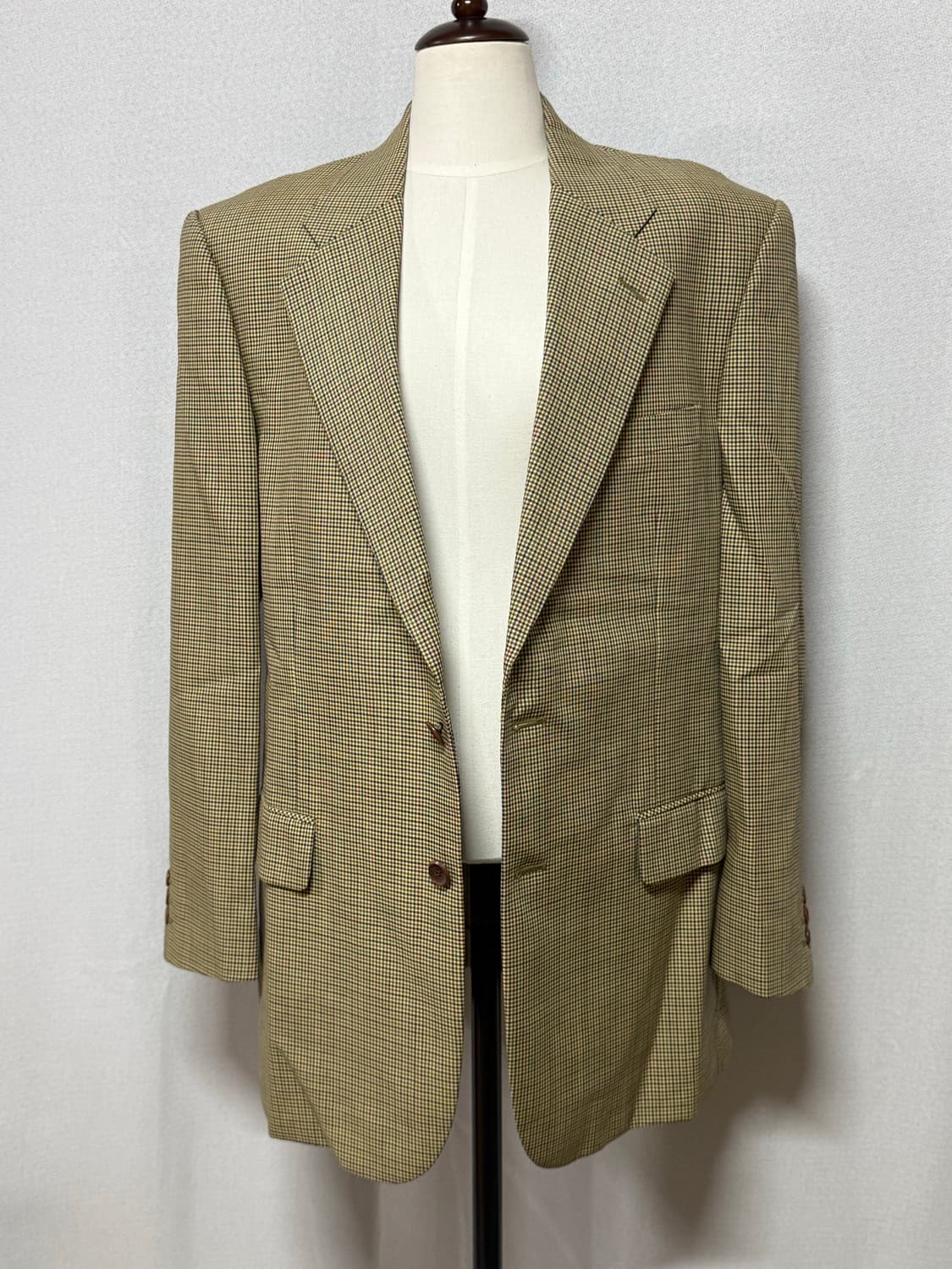 정품 입생로랑 클래식 빈티지 체크 테일러드 자켓 100 상품이미지2