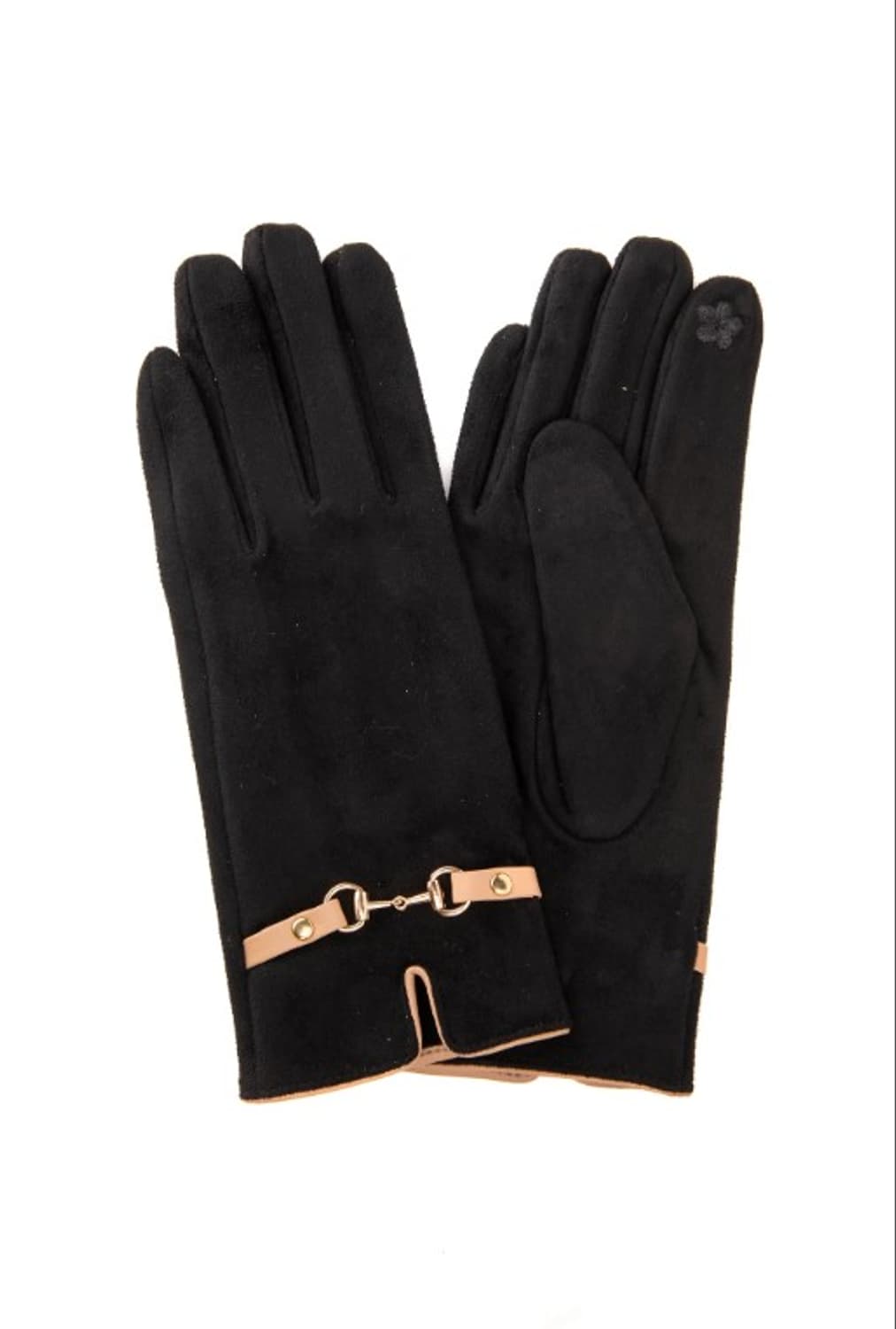 버클장식 스웨이드 장갑 블랙 (새상품) 상품이미지2