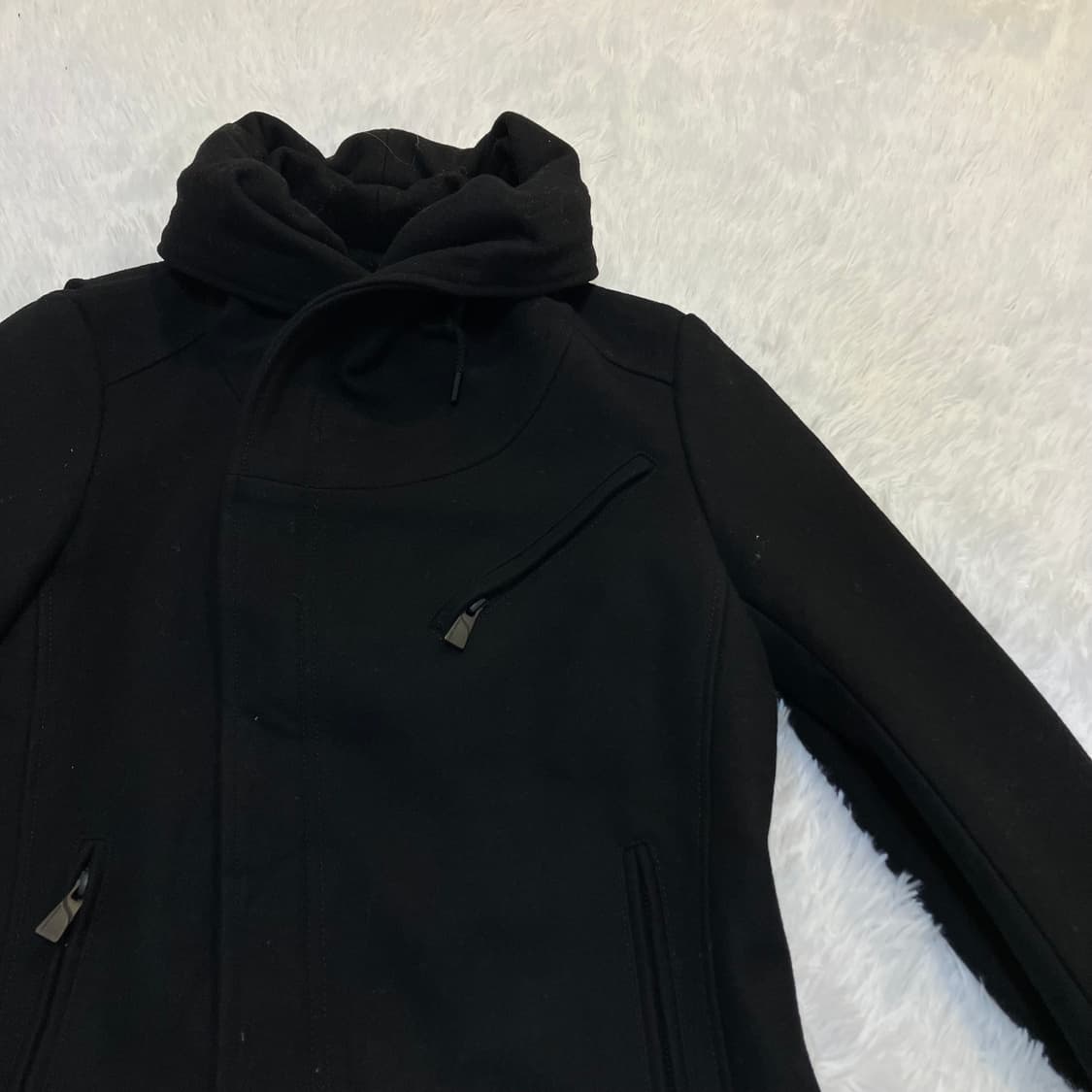 빈티지 자카드 터틀넥 지퍼 코트 o-839 y2k 스트릿 모리 갸루 일본 상품이미지7