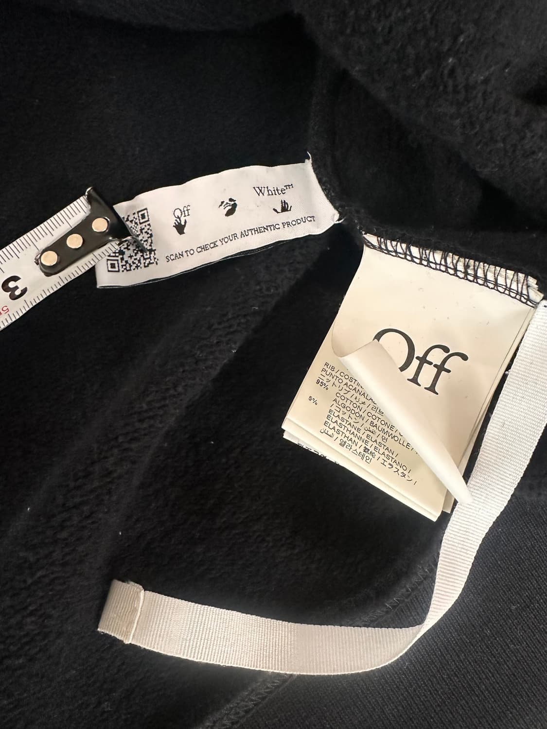 (XL)오프화이트 22SS 디아그 탭 오버후드 블랙 상품이미지5