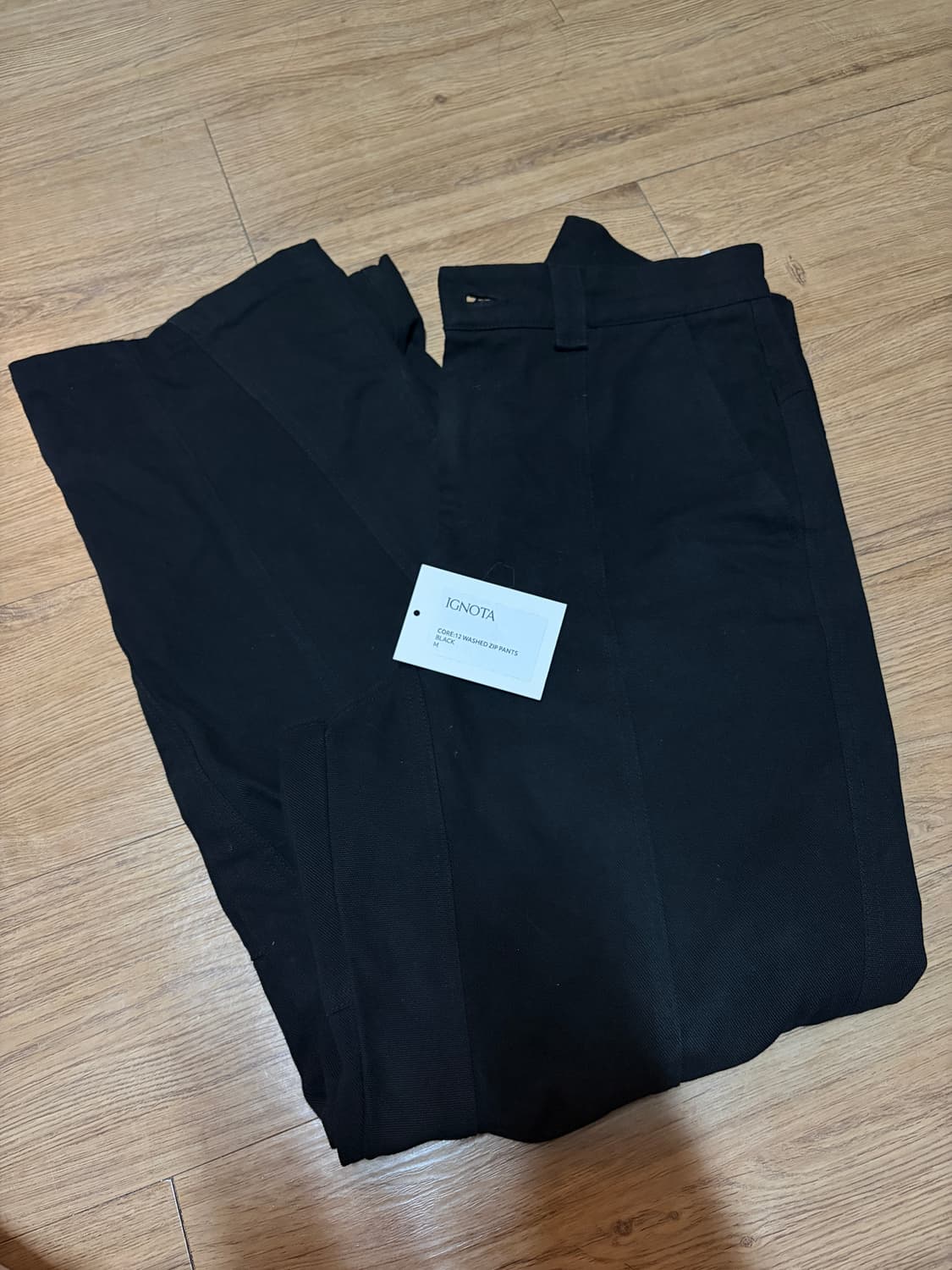 이그노타 CORE:12 WASHED ZIP PANTS (BLACK) 상품이미지2