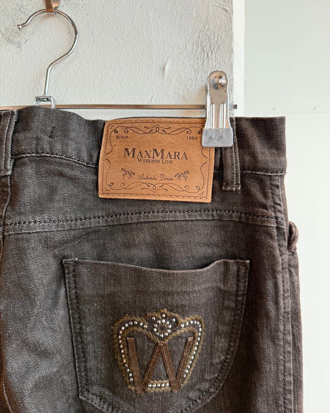 막스마라 위캔드 브라운 데님 부츠컷 팬츠  상품이미지7