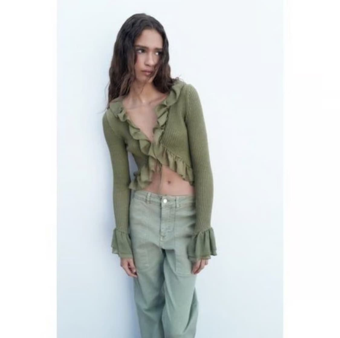 자라 프릴 니트 가디건 상품이미지2