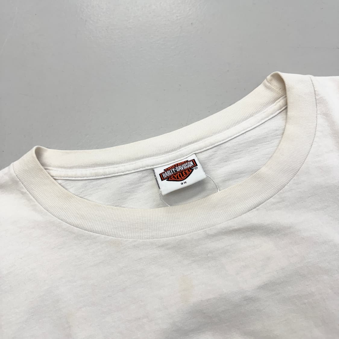 할리데이비슨 00s 빈티지 그래픽 오버핏 롱슬리브 긴팔 티셔츠 화이트 상품이미지5