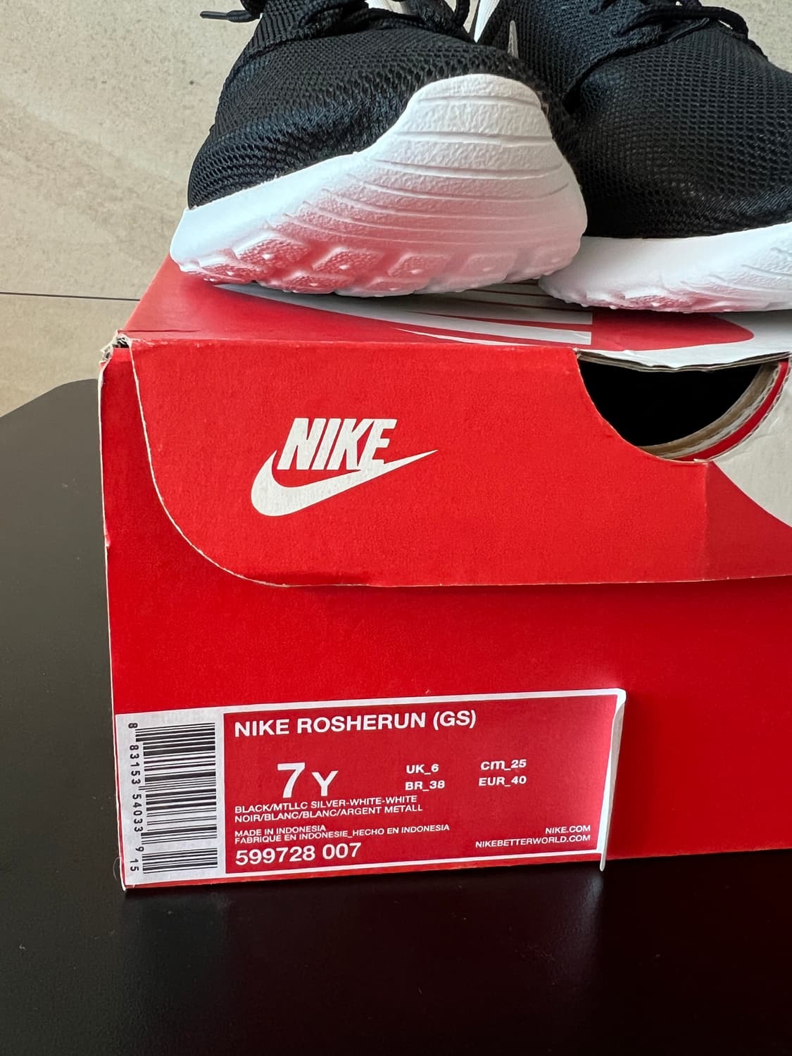 [250] 나이키 로쉬런 블랙/실버 - 가볍고 편한 데일리 운동화 상품이미지7