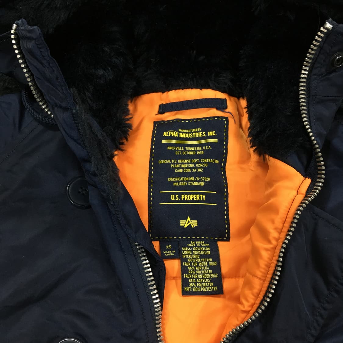 투티/0311 ALPHA INDUSTRIES 오로라 네이비 항공 자켓 상품이미지4