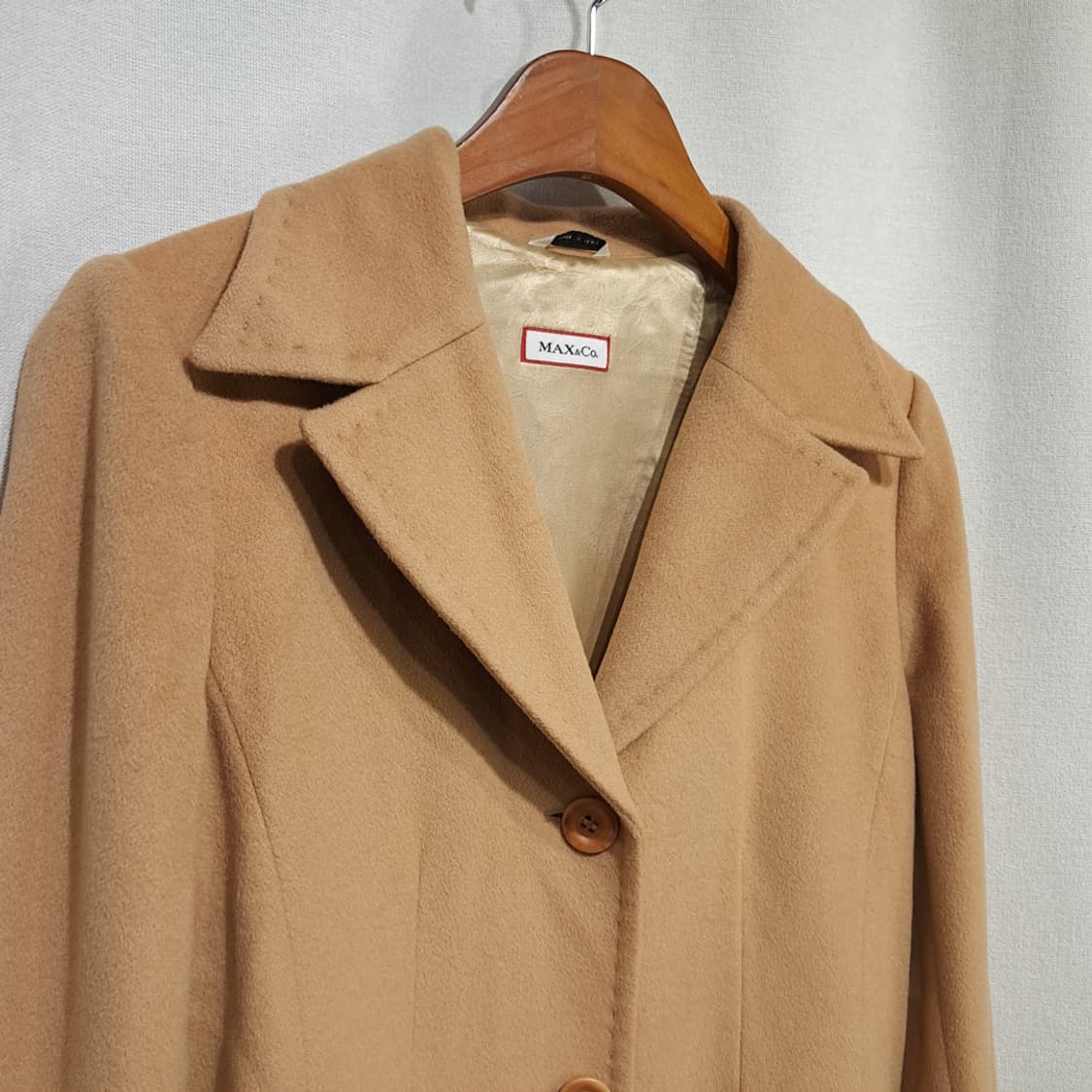 CL288 M 막스마라 막스앤코 90s 이태리판 울앙고라 싱글 카멜 코 상품이미지9