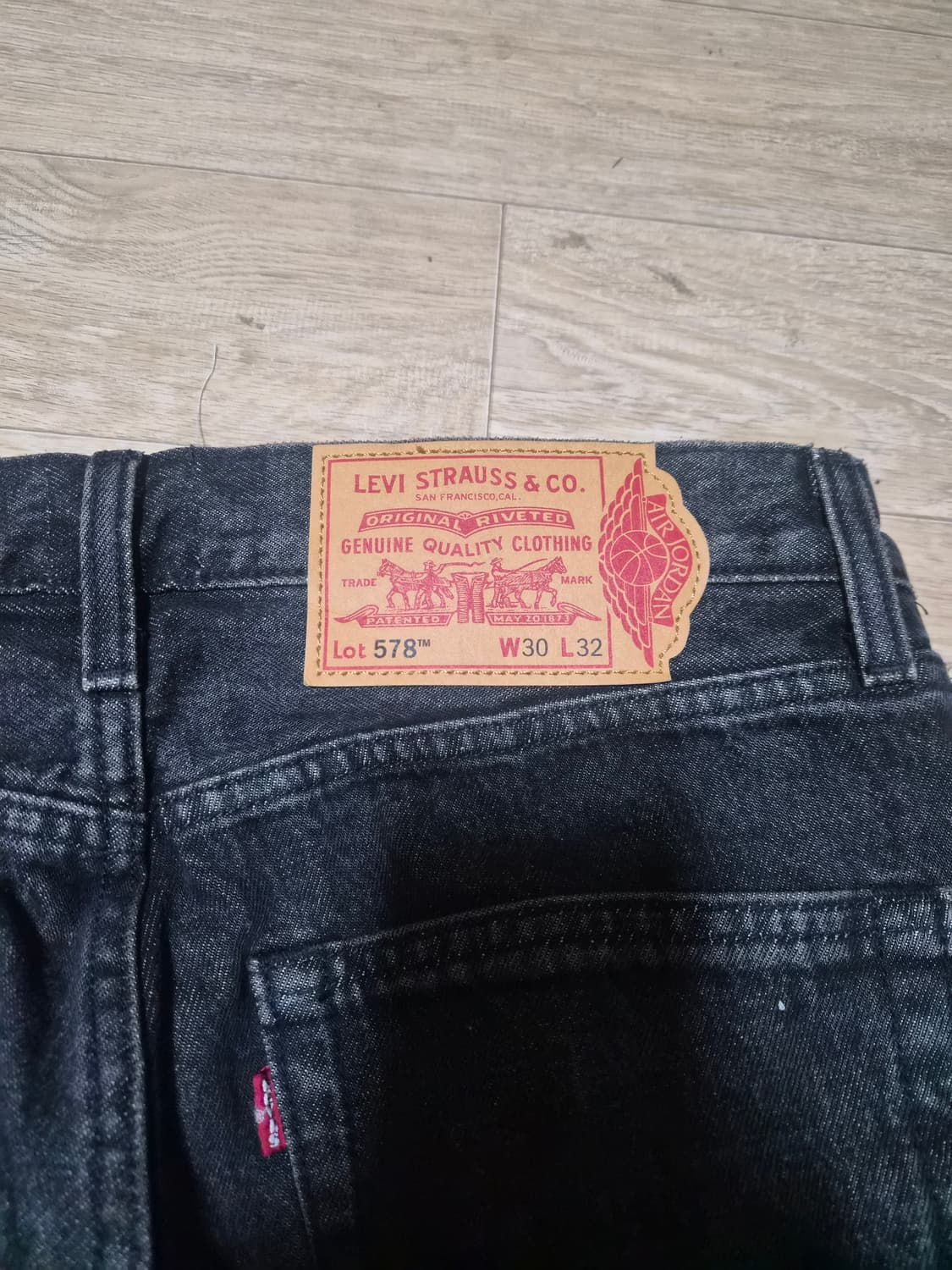 리바이스 x 조던 배기 진 블랙 30-32 상품이미지3