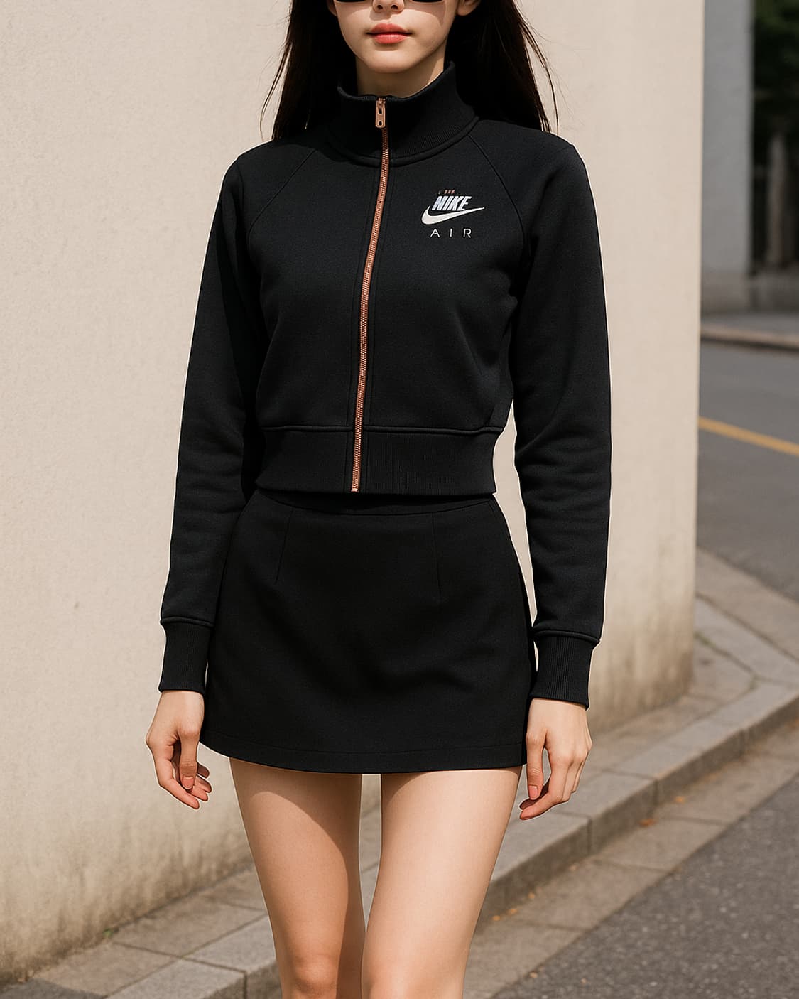 나이키 에어 블랙 여성 크롭 트랙탑 져지_M 상품이미지1