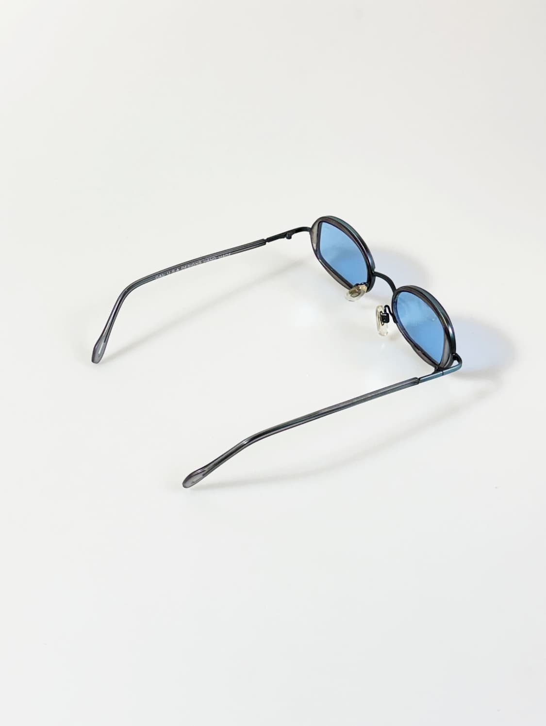 90s 오벌 콤비네이션 프레임 블루 틴트 빈티지 선글라스 상품이미지4