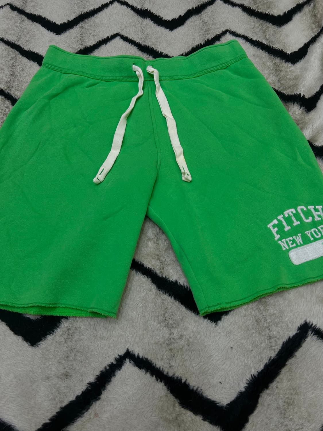 [L]아베크롬비 스펠아웃 반바지/그린/기모 상품이미지2