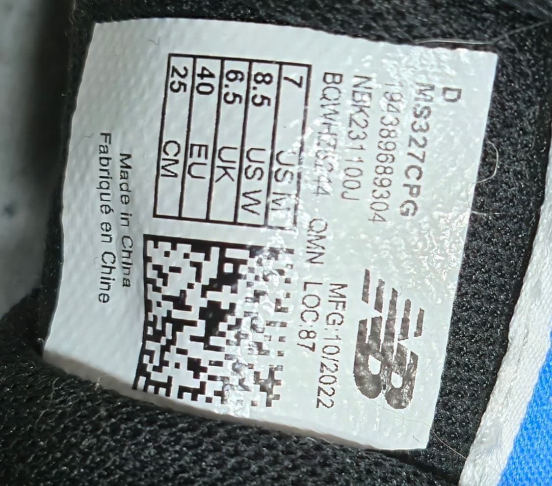 뉴발란스250cm- 327 블랙 운동화 상품이미지7