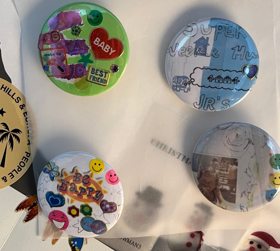 뱃지 핀버튼 브로치 { 4𝔢𝔞-1𝔰𝔢𝔱 } 상품이미지1