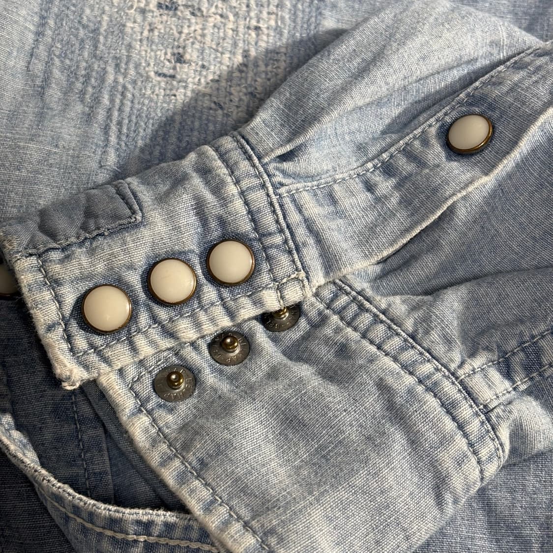 XL) 레미릴리프 데님 리페어 웨스턴 셔츠 상품이미지7