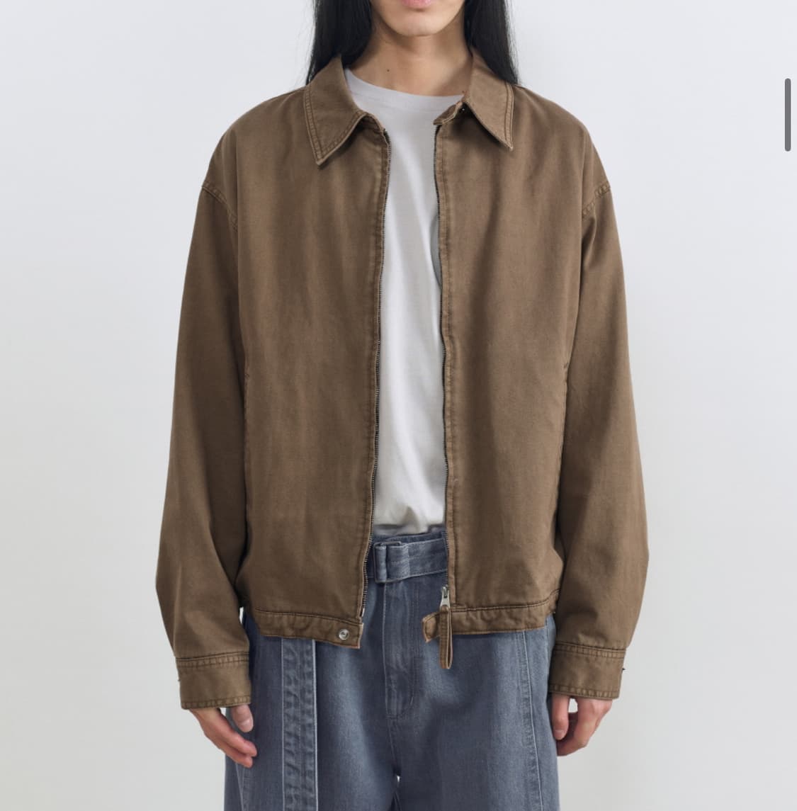 인사일런스 워시드 스윙탑 자켓 WASHED BROWN L사이즈 상품이미지5