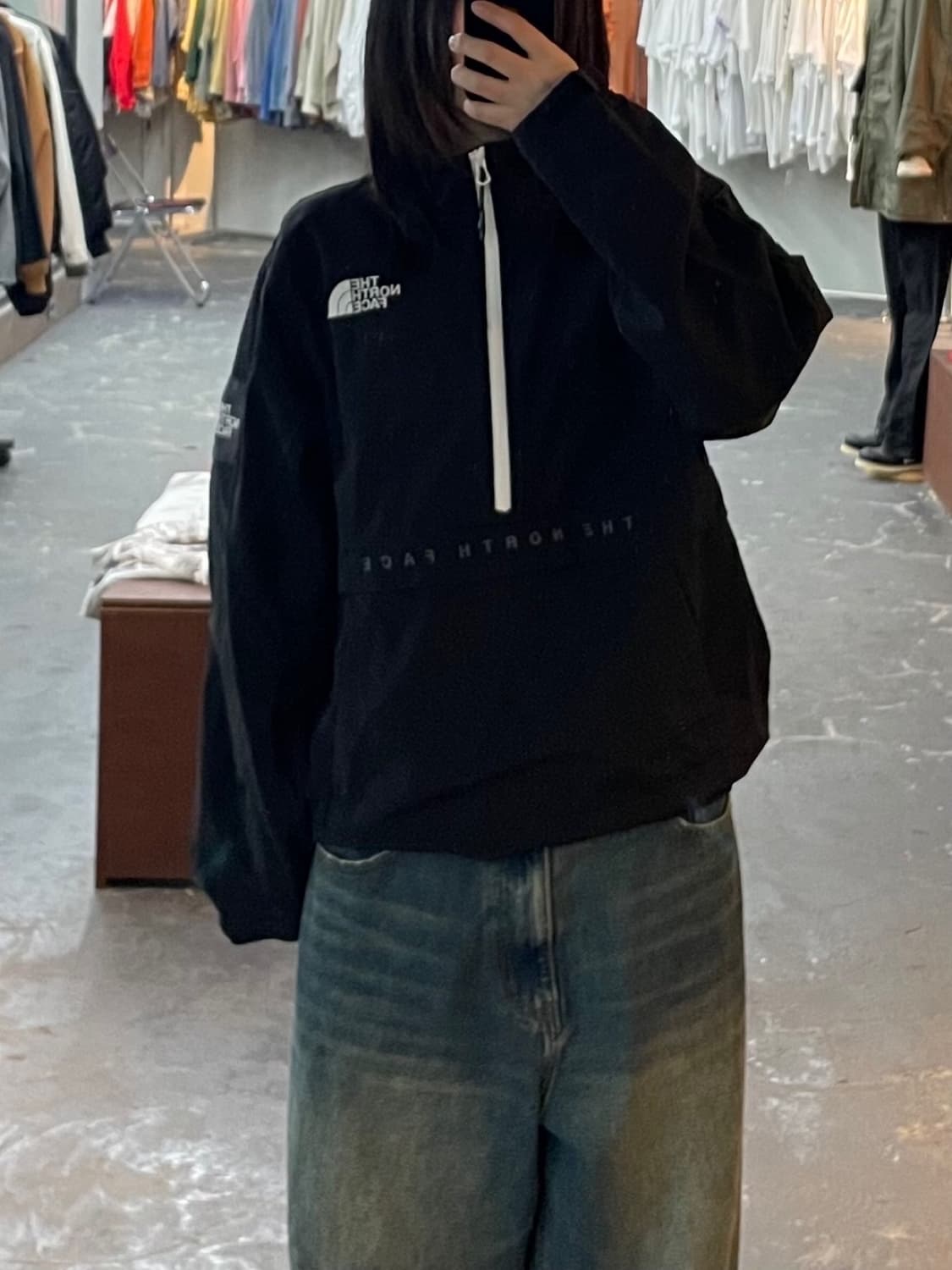 노스페이스 화이트라벨 올레마 아노락 블랙 바람막이 H1454 상품이미지1