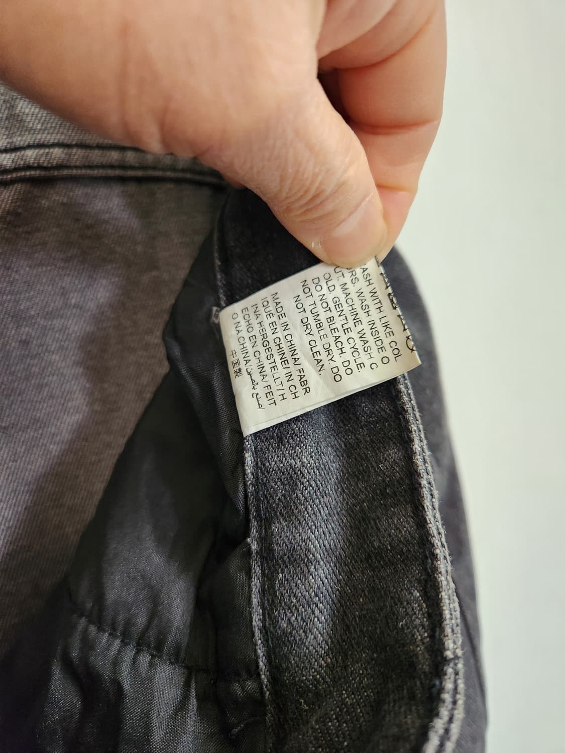 블랙 데님 와이드 팬츠 36 상품이미지4