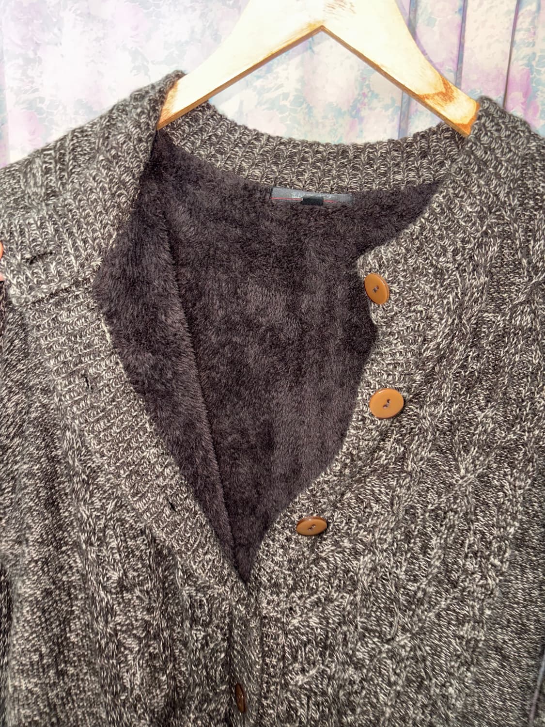 브라운 보카시 니트 가디건 상품이미지7