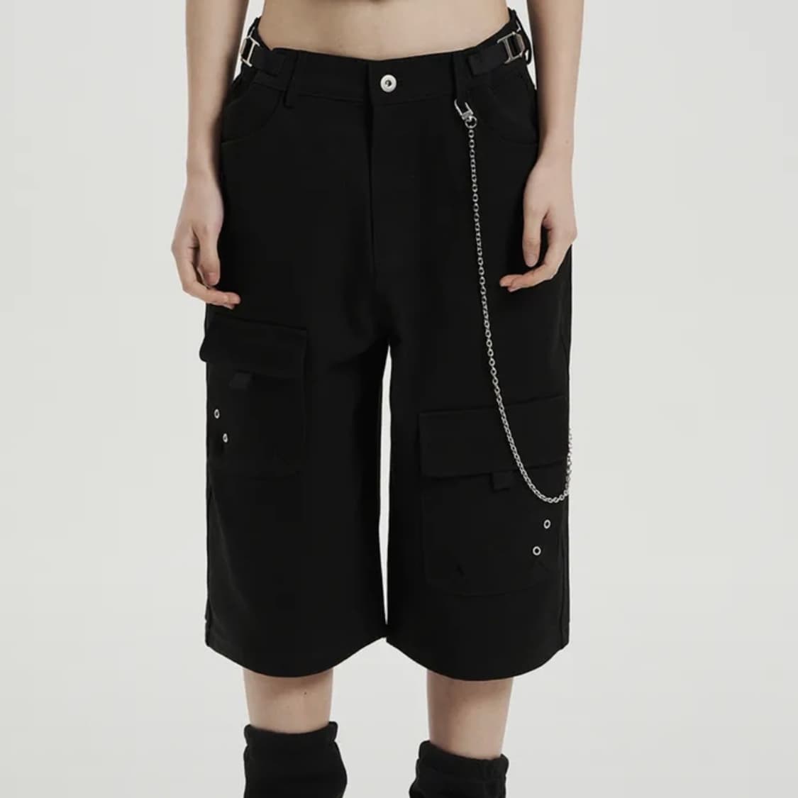 셋업이엑스이 버뮤다팬츠 BERMUDA CARGO PANTS BLACK 상품이미지1