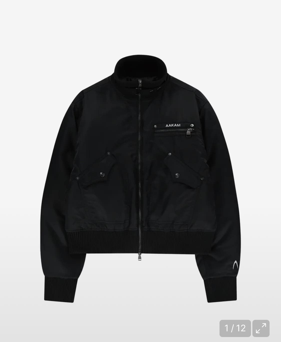 새상품) 아캄 High-Neck Bomber Jacket (Black) 상품이미지1