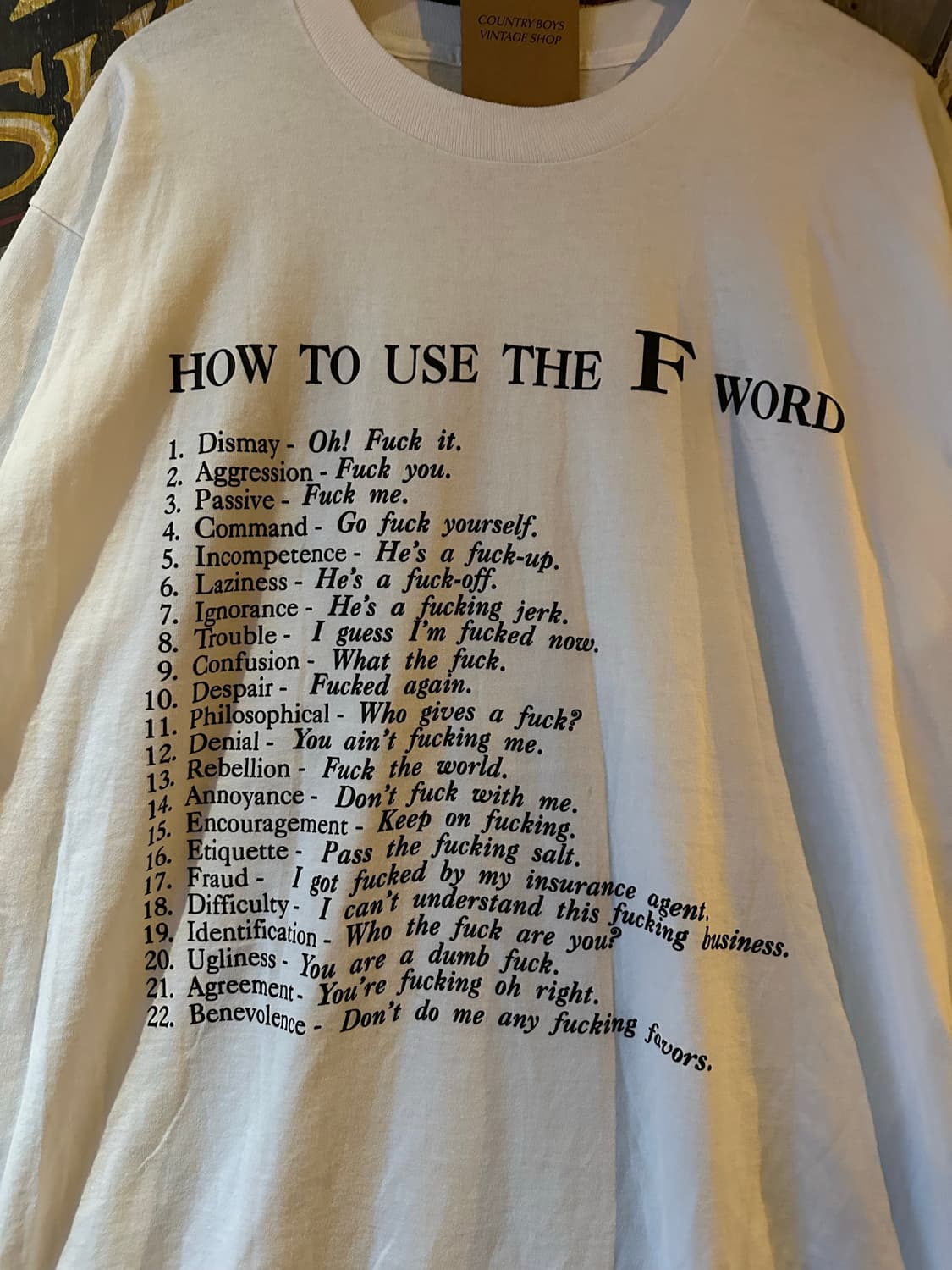 90s VINTAGE FUCK T SHIRT 상품이미지3