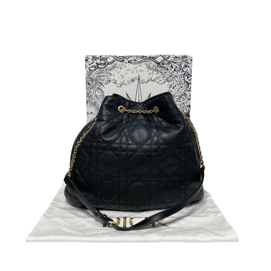 디올 블랙 서플 까나쥬 암미(아미) 라지 숄더백H00287 상품이미지8