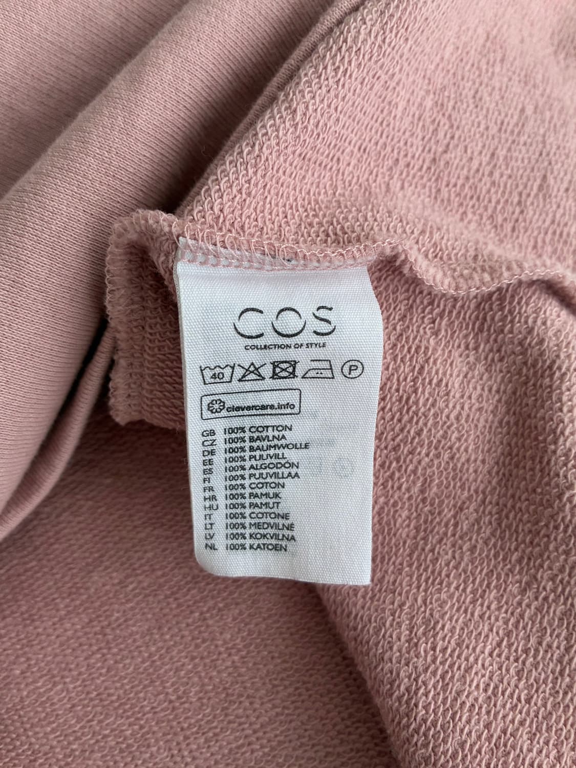 XS) 코스 COS 루즈핏 반팔 티셔츠 인디핑크 상품이미지6