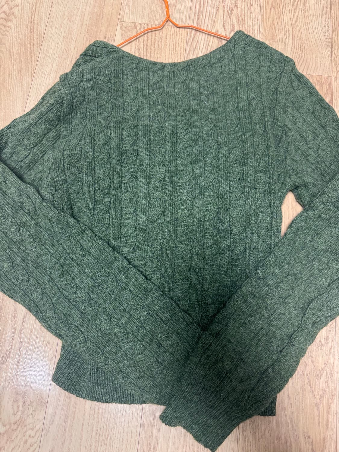 카키색 니트 가디건 상품이미지2