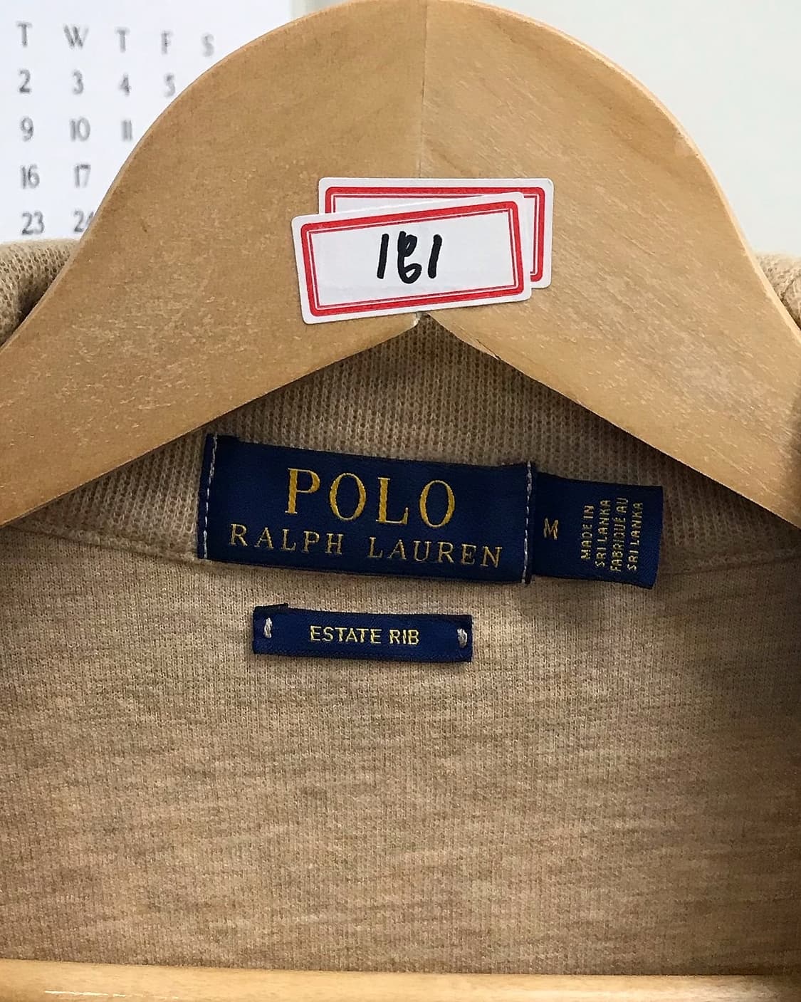 폴로 숄카라 베이지 가디건 상품이미지2