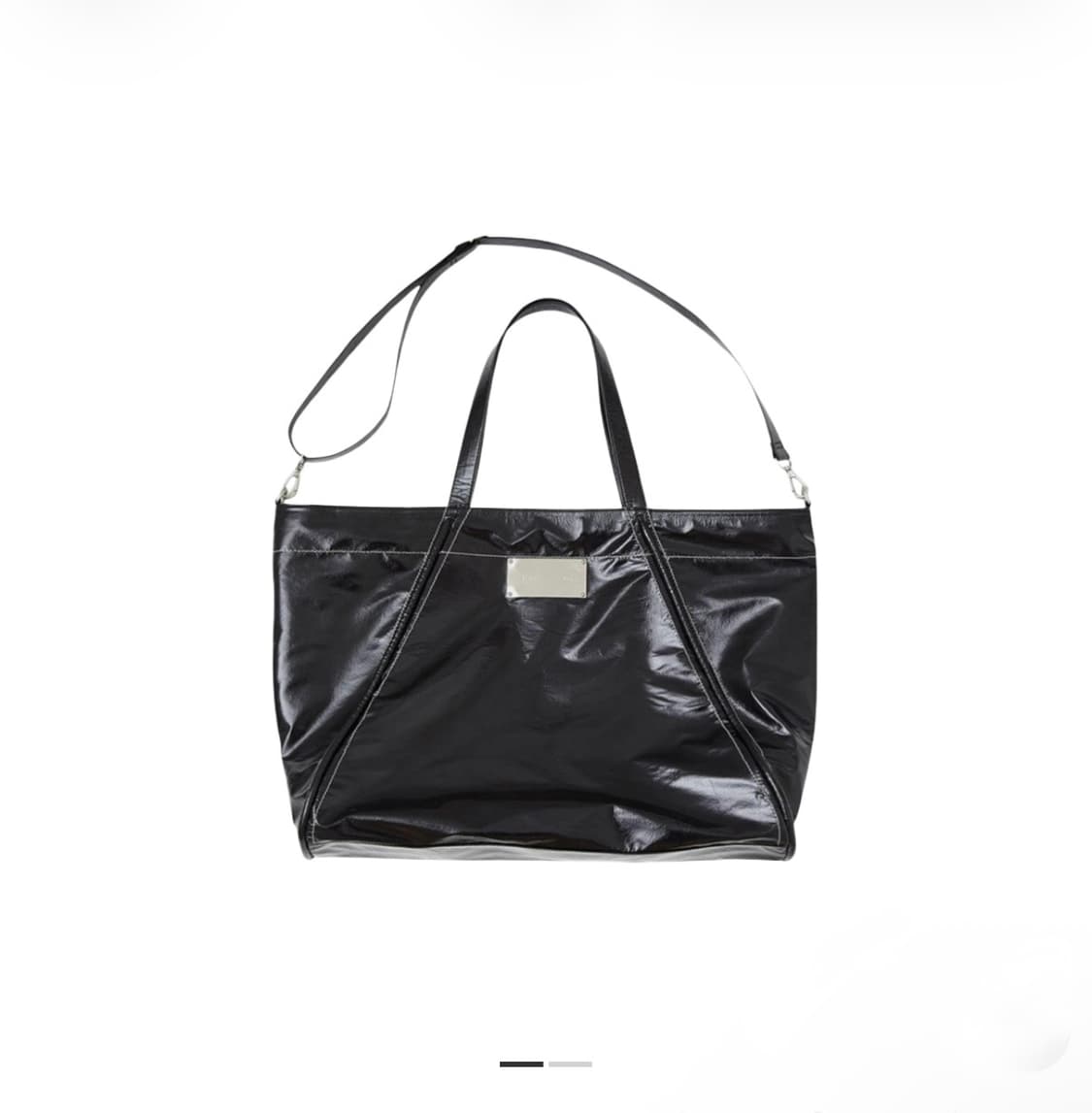 마뗑킴 빅 코팅 토트백 블랙 상품이미지1