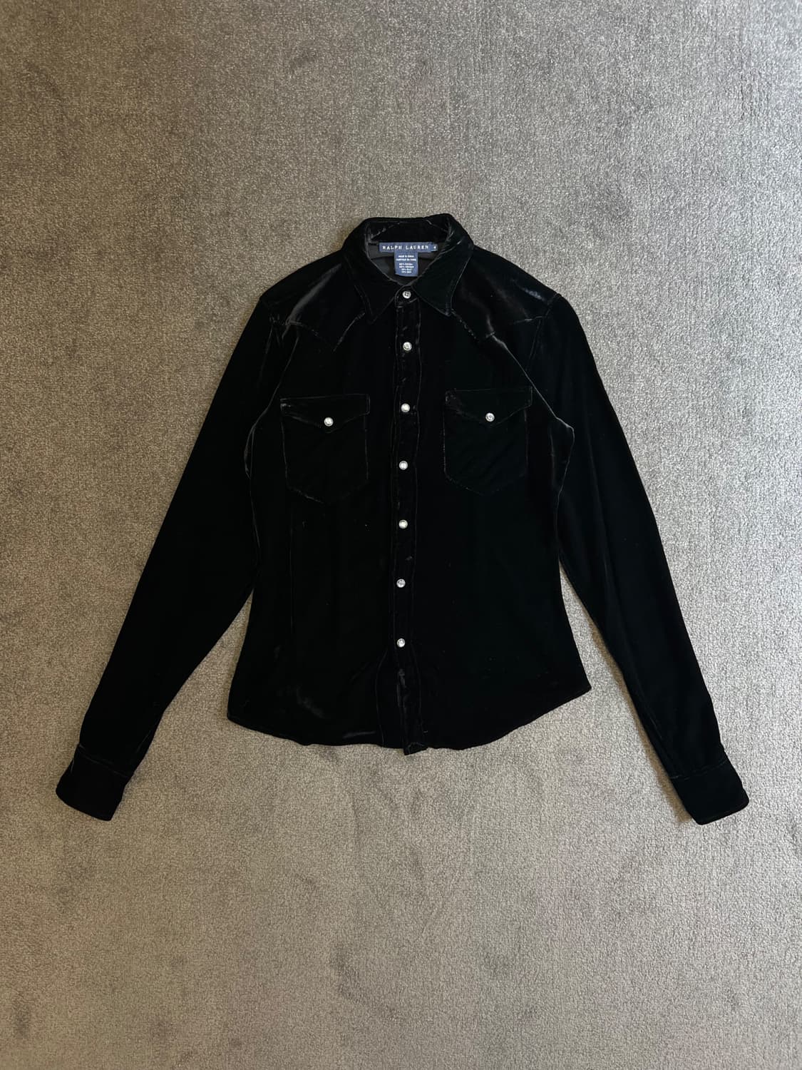 랄프 로렌 벨벳 실크 블렌드 셔츠 4 [M] 상품이미지1