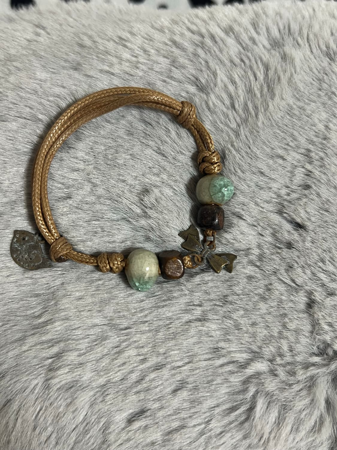 엔틱 가죽 비즈 그런지 오리엔탈 빈티지 팔찌  상품이미지1