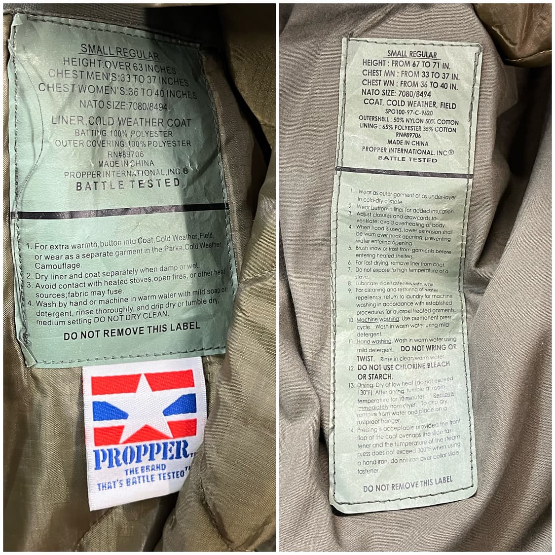 프로퍼 M65 필드 자켓 카키 S #csz1872 상품이미지4