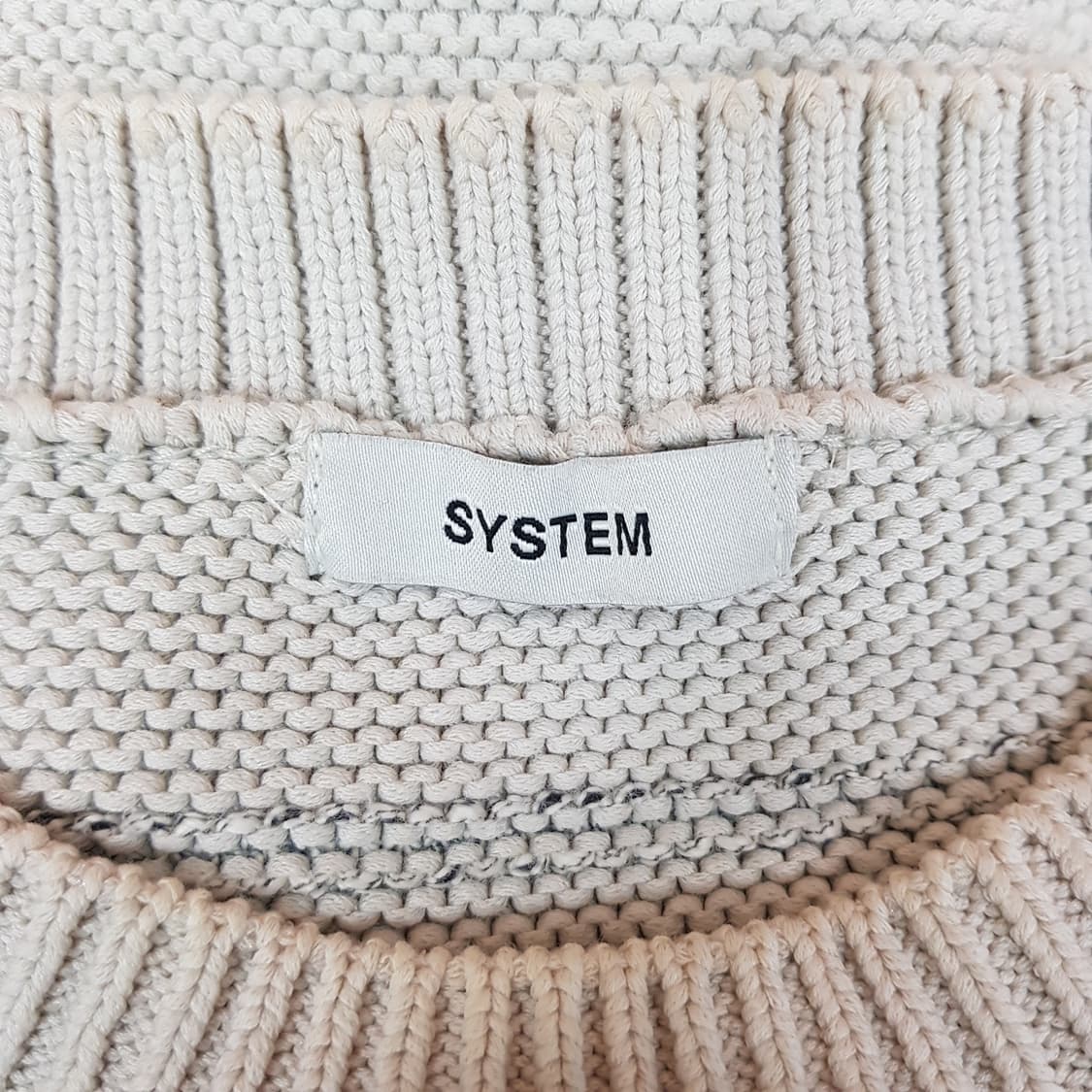 한섬 시스템옴므 2021 니트 텍스처 라운드 스웨터 100사이즈 상품이미지5