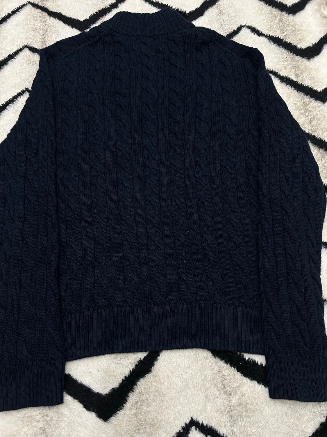 [XL]폴로랄프로렌 케이블 니트 하프집업/네이비 상품이미지5