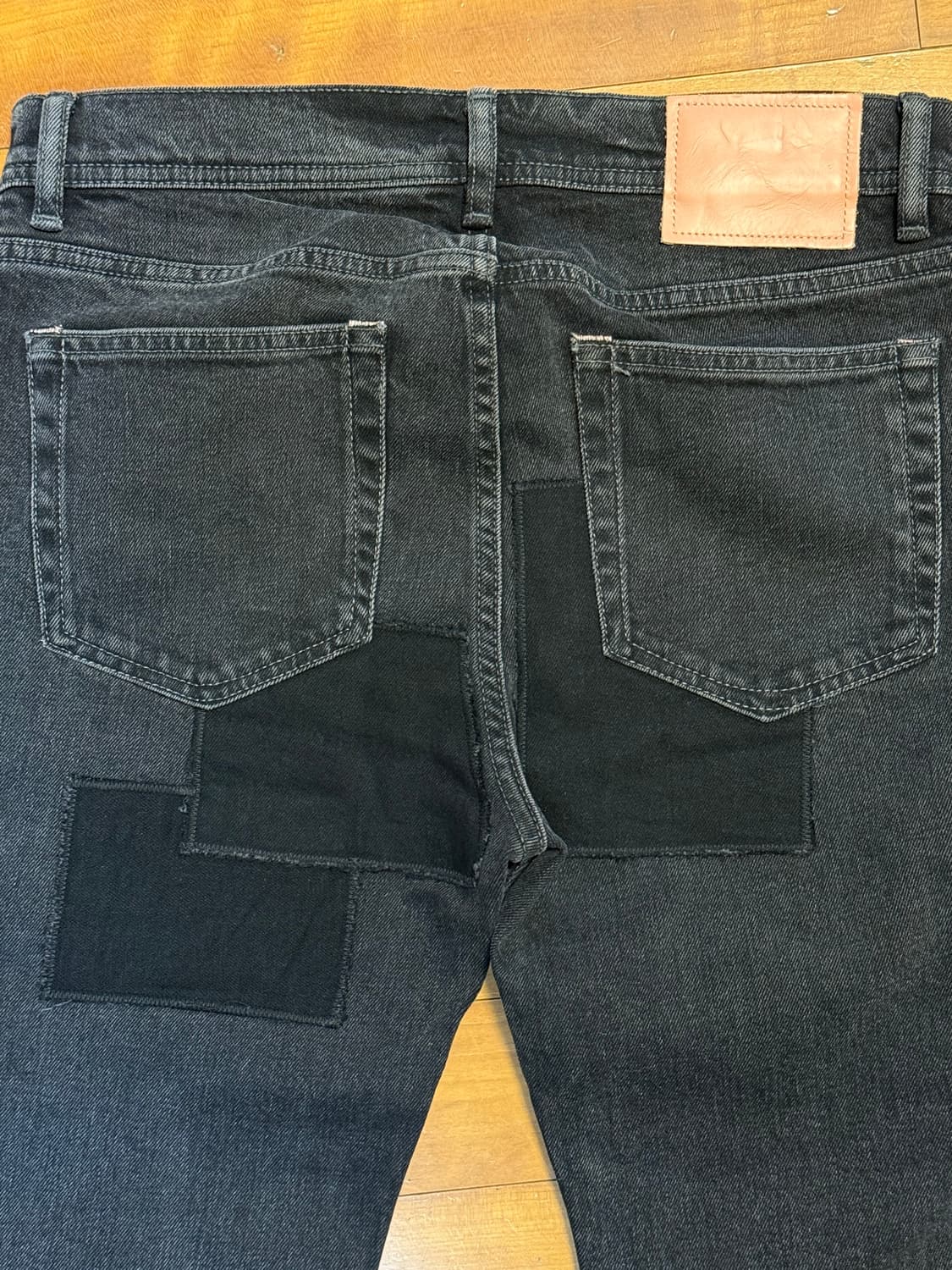 North black patch skinny fit jeans 상품이미지6